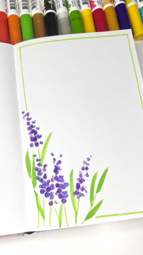 Easy way to draw lavender 💜 #lavender #easydraw #howtodraw #diy | Instagram Lavender Drawings Simple, How To Draw Lavender, How To Draw Lavender Easy, Lavender Flowers Drawing, Lavender Painting Ideas, Lavender Drawing Simple, Lavender Flower Drawing Simple, Lavender Sketch Simple, Draw Lavender