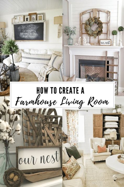 How to Get a Farmhouse Look in Your Living Room - Beauty For Ashes Farmhouse Chic Living Room, Film Decor, Model Dapur, Farm House Livingroom, Furnitur Ruang Keluarga, Rustic Farmhouse Living Room, Modern Farmhouse Living, Modern Farmhouse Living Room, Farmhouse Living Room