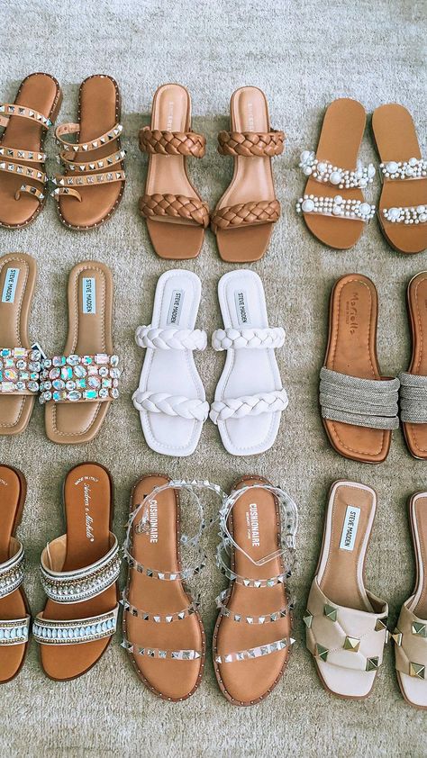 Classy Sandals, Fancy Sandals, Pretty Sandals, Pretty Shoes Sneakers, Shoes Heels Classy, Fashion Shoes Sandals, Fancy Shoes, Quick Outfits, Womens Summer Shoes