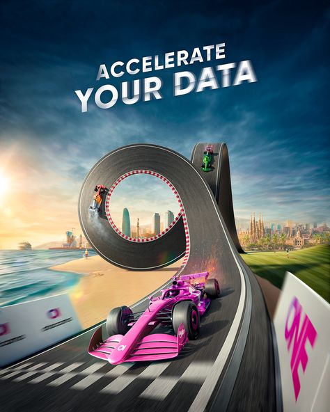 Ataccama - Accelerate Your Data on Behance Social Media Campaign Design, Car Advertising Design, Digital Advertising Design, Social Media Advertising Design, Creative Advertising Design, Motion Design Video, Photoshop Tutorial Design, Graphic Design Ads, Sports Graphic Design