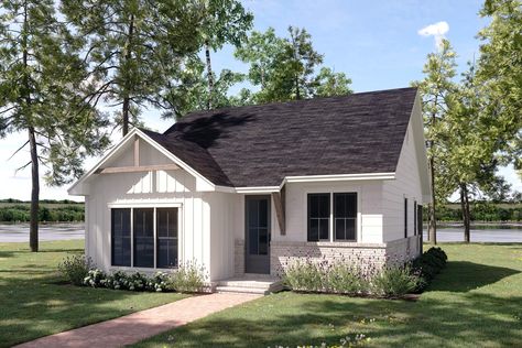 Cove Point House Plan – House Plan Zone 1000 Sq Ft House, Small Farmhouse Plans, Modern Farmhouse House, Small Cottage House Plans, 1000 Sq Ft, Small House Floor Plans, Farmhouse Style House Plans, Small Farmhouse, Cottage Plan