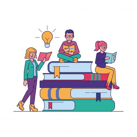 People reading books for study vector il... | Free Vector #Freepik #freevector #school Reading Books Illustration, Reading Cartoon, Kids Reading Books, Book Presentation, How To Read People, Modern Books, Book People, Book Study, Retro Cartoons