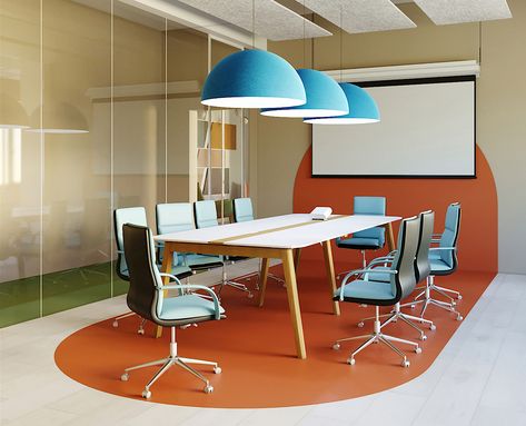 Conference room :: Behance Meeting Room Coworking Space, Coworking Conference Room, Fun Conference Room, Coworking Meeting Room, Commercial Office Design Workspaces, Community Room Interior Design, Colorful Corporate Office, Creative Conference Room Design, Resource Center Design