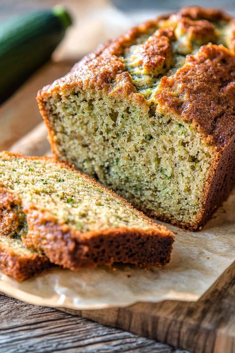 Make the most moist and easy zucchini bread with this simple recipe. Loaded with flavor and perfect for breakfast or a snack! Zucchini Bread Sweet, Easy Banana Zucchini Bread, Healthy Moist Zucchini Bread, Cinnamon Zucchini Bread Recipes, Zucchini Bread Pioneer Woman, Simple Zucchini Bread, Buttermilk Zucchini Bread Recipe, Healthy Zucchini Bread Recipe, How To Make Zucchini Bread