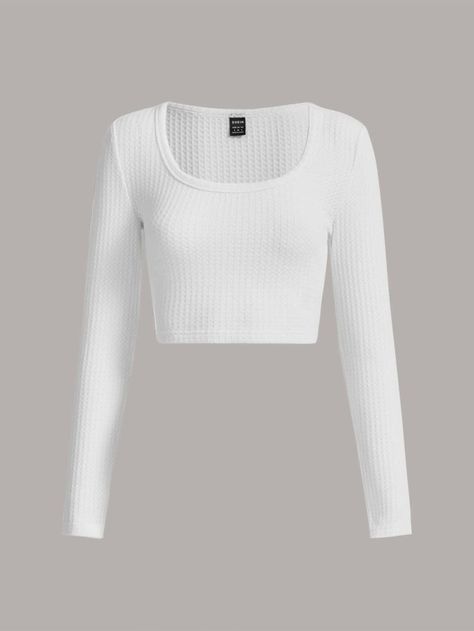 Crop Top Blanc, Crop Top Outfits, Yoga Fashion, Fashion Top, Women T Shirts, Really Cute Outfits, Knit Crop, Dream Clothes, Crop Tee