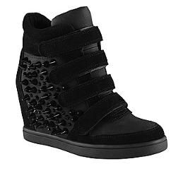 Aldo sneakers beautiful can't lie bought these ones but what them in tan too.:-):-):-):-):-):-) Wedged Sneakers, Hidden Wedge Sneakers, Black Wedge Sneakers, Goth Shoes, Black Wedge Shoes, Black Leather Sneakers, Shoes Heels Wedges, Wedge Sneakers, Aldo Shoes