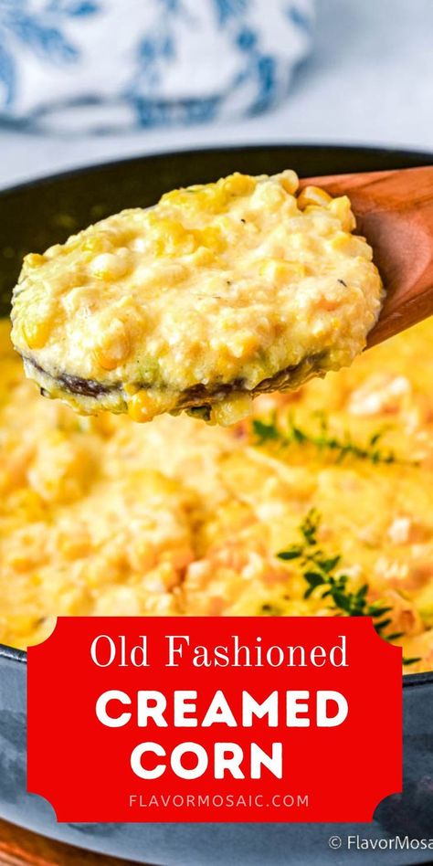 Creamed Corn Recipe Easy, Sweet Cream Corn, Creamed Corn Casserole Recipe, Fresh Corn Recipes, Homemade Cream Corn, Creamed Corn Recipe, Corn Recipes Side Dishes, Cream Corn Casserole, Sweet Corn Recipes