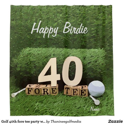 40 Tee Golf Party, Golf And Tennis Theme Party, 40 Golf Birthday, Four Tee Golf Party, 40th Golf Birthday Ideas For Men, Golf Themed 40th Birthday Party, 40th Golf Theme Party, 40th Birthday Golf Theme, Golf 40th Birthday Party