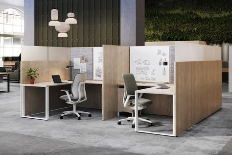 Cubicle Decor Office Work Spaces, Office Cubicle Design, Modern Office Cubicle, Hybrid Office, Italian Office Furniture, Open Office Layout, Office Layout Plan, Modern Office Furniture Design, Cubicle Design