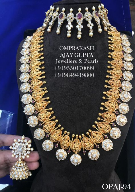 Omprakash Jewellers, Bottu Mala, Kasu Haram, Long Haram, Baby Handprint, Diamond Wedding Jewelry, Beautiful Gold Necklaces, Turquoise Crystal, Gold Designs