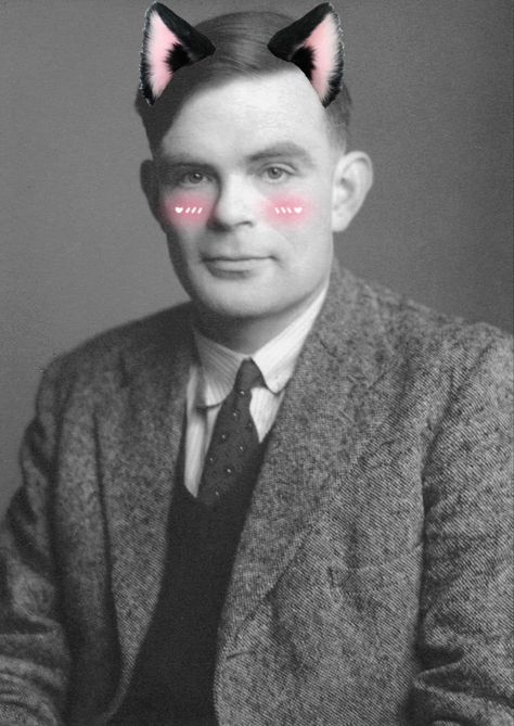 Alan Turing, Oh My Love, Cat Ears, Mural, History, Memes, Funny, Anime, Quick Saves