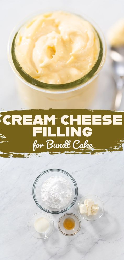 Homemade Whipped Cream Easy, Cream Cheese Cake Filling, Whipping Cream Recipe, Whip Cream Recipe, Whipped Cream Recipes, Bundt Cake Glaze, Whipped Coffee Recipe, Iced Cream, Cream Cheese Bundt Cake