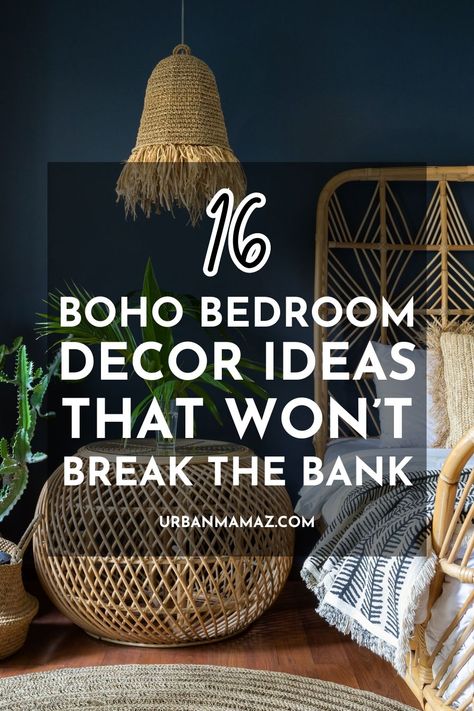 Boho Bedroom Bedding & Blankets, Boho Bedroom Master Suite, Boho Master Bedding, Bed Ideas For Master Room, Peaceful Bedroom Ideas Bohemian, Platform Bed Decor Ideas, Boho Bedroom With Sitting Area, Small Boho Bedroom Ideas For Couples, Decorating Ideas For A Bedroom