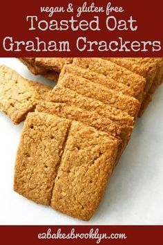 Oat Crackers, Oat Flour Recipes, Gluten Free Graham Crackers, Gluten Free Crackers, Toasted Oats, Homemade Crackers, Cracker Recipes, Gluten Free Sweets, Flour Recipes