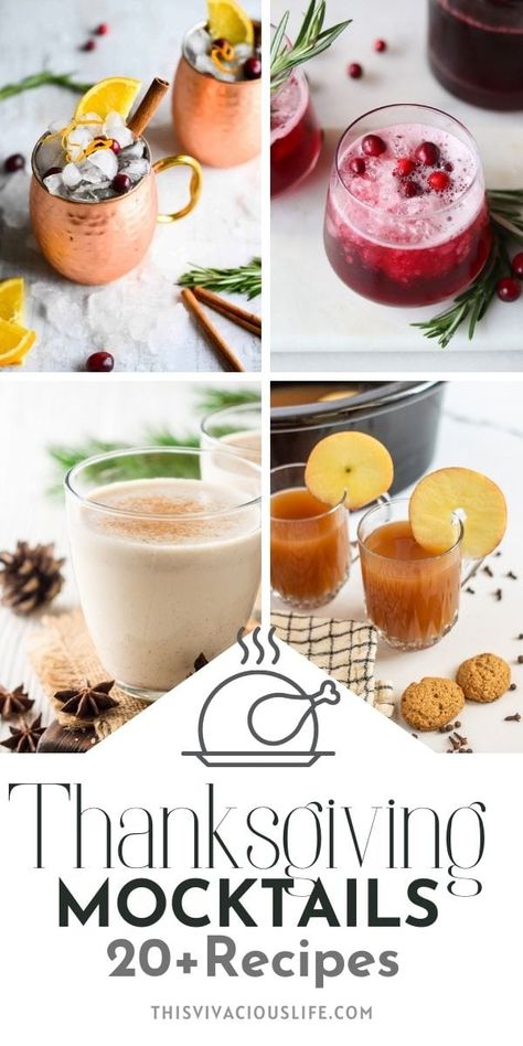 Thanksgiving Mocktails, Thanksgiving Drinks Non Alcoholic, Thanksgiving Recipes Drinks, Holiday Mocktail, Thanksgiving Punch, Virgin Drinks, Friendsgiving Food, Thanksgiving Entertaining, Classic Thanksgiving