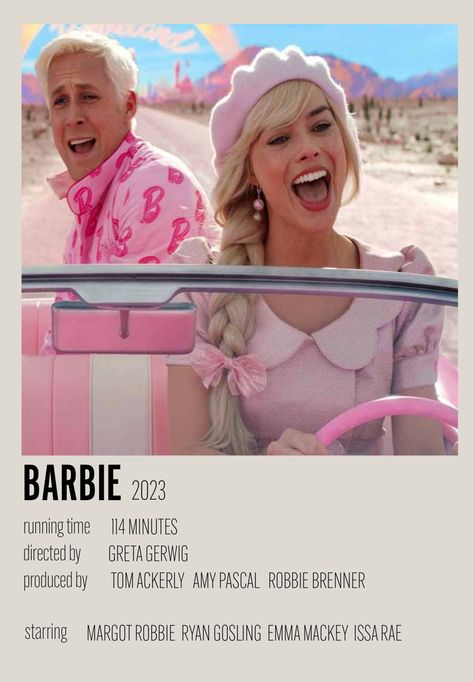 Barbie Movie Poster, Barbie Margot Robbie, Iconic Movie Posters, Movie Card, Greta Gerwig, Girly Movies, Film Posters Minimalist, Minimalist Movie Poster, Film Posters Vintage