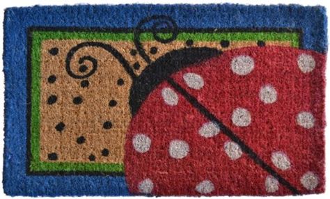 Imports Decor Printed Coir Doormat Ladybug Dots 18Inch by 30Inch ** Be sure to check out this awesome product. (This is an affiliate link) #HomeDecorDoormats Whimsy House Decor, Ladybug Aesthetic, Coconut Husk, A Ladybug, Floor Safe, Lady Bugs, Entrance Mat, House Room, Outdoor Door Mat