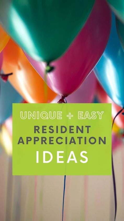 We want you to always ‘do’ resident appreciation, but we really want to encourage you to do it differently. Now before you panic, differently doesn’t mean more time-consuming, more expensive, or more difficult to execute. We can show you how you can share some love for your apartment community QUICKLY + EASILY! Resident Appreciation Week Ideas Apartments, Resident Thanksgiving Event, Resident Of The Month Ideas, Renewal Ideas For Apartments, Resident Appreciation Gifts, Thank A Resident Day Ideas, Resident Activity Ideas Apartment, Resident Party Ideas Apartment, Resident Engagement Ideas