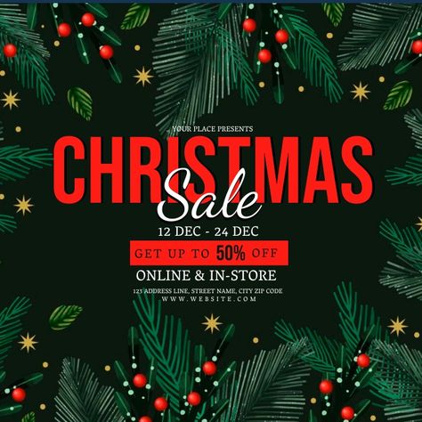 Create the perfect design by customizing easy to use templates in MINUTES! Easily convert your image designs into videos or vice versa! Browse through effective promotional flyers, posters, social media graphics and videos. Download web quality graphics for free! Prices start at $2.99 ONLY. Christmas Discount Poster, Christmas Promotion Ideas, Christmas Website Design, Christmas Sale Poster Design, Christmas Creative Ads Design, Christmas Sale Design, Christmas Promotion Design, Clearance Sale Poster, Christmas Salon