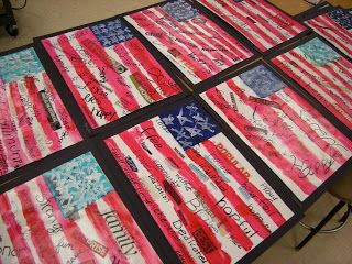 WHAT'S HAPPENING IN THE ART ROOM??: This would be a good project for American values and founding documents American Flag Art, 6th Grade Art, Patriotic Art, 4th Grade Art, 5th Grade Art, 3rd Grade Art, American Flags, The American Flag, Elementary Art Projects