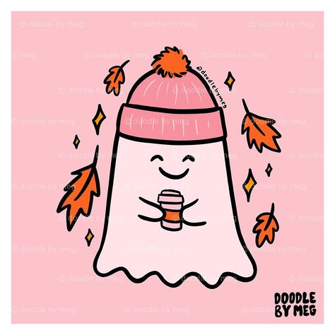 D O O D L E b y M E G on Instagram: “#isabeepinktober Day 26: Beanie 👻. .⁣ .⁣ .⁣ .⁣ .⁣ #procreatedrawing #illustration #procreateartist #digitalpainter #drawing…” Fall Whiteboard Art, Fall Ghost, Whiteboard Art, Pumpkin Canvas, Create Drawing, Halloween Drawings, Chicano Art, Tree Canvas, White Canvas