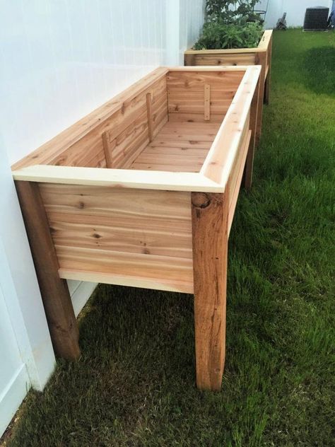 40 Easy to Build Raised Garden Bed Plans - Blitsy How To Make Garden Boxes Raised Planter, High Planters Raised Beds, Diy Vegetable Garden Bed, Temporary Raised Garden Beds, Gardening Boxes Raised, Raised Bed Planters Diy, Raised Garden Beds With Legs Diy, Herb Garden Bed Ideas, Raised Garden Boxes Diy