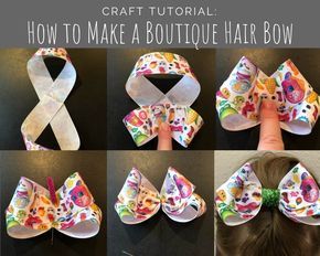 Make Hair Bows Out Of Ribbon, Bows Diy Ribbon Hairbows Tutorials, How To Make A Hair Bow Out Of Ribbon, Ribbon Bows Diy Hair, How To Make Hair Bows Out Of Ribbon, Make A Hair Bow With Ribbon, Hair Bow Making Tutorials Easy Diy, Making Girls Hair Bows, Hair Bow Out Of Ribbon