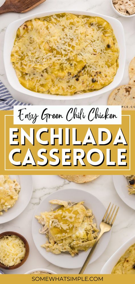 Dive into the world of Mexican flavors with the Green Chili Chicken Enchilada Casserole, blending zesty tastes into a comforting casserole format. Perfect for special occasions or cozy family dinners, this dish promises to be a crowd-pleaser, leaving everyone eager for more. Green Chili Chicken Enchiladas Casserole, Chicken Verde Casserole, Green Chili Chicken Enchilada Soup, Chicken Enchilada Casserole Easy, Green Chili Chicken Enchilada Casserole, Easy Green Chili, Mexican Potluck, Summer Casserole Recipes, Green Chili Chicken Casserole