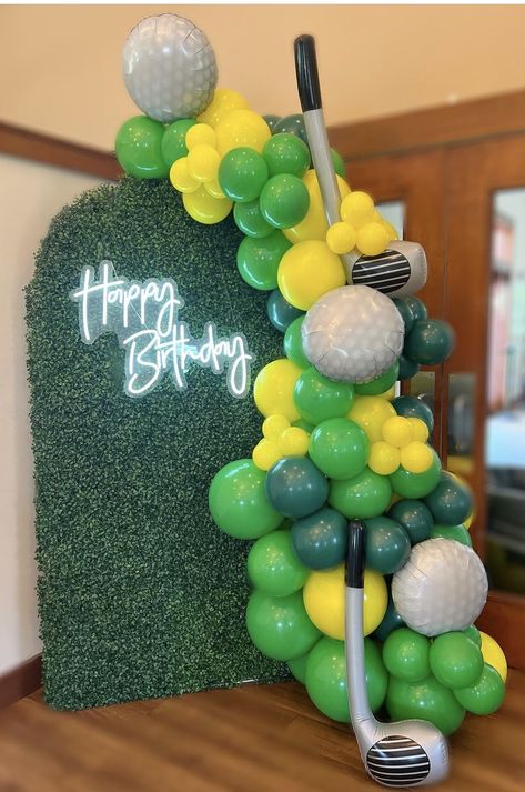 Men’s Golf Birthday, Golf Themed Backdrop, Masters Theme Balloon Arch, Golf Thirty Birthday, 30th Golf Themed Party, 30 Golf Birthday, Golf Party Backdrop, Golf Themed 30th Birthday Party, Masters Birthday Party Golf Theme