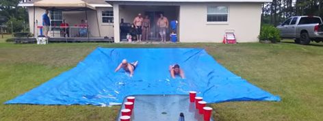 Slip and Flip Cup | Outrageously fun outdoor game Beer Olympics Party, Outdoor Drinking Games, Beer Olympics Games, Family Games Indoor, Relay Games, Beer Olympics, Beer Games, Beer Olympic, Outdoor Party Games