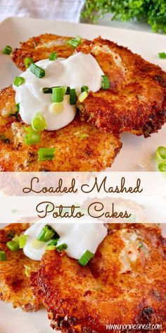 Potato Cakes Recipe, Mashed Potato Cakes, Loaded Mashed Potatoes, Potato Fritters, Potato Patties, Thanksgiving Menu Ideas, Potato Recipes Side Dishes, Mashed Potato Recipes, Potato Cakes