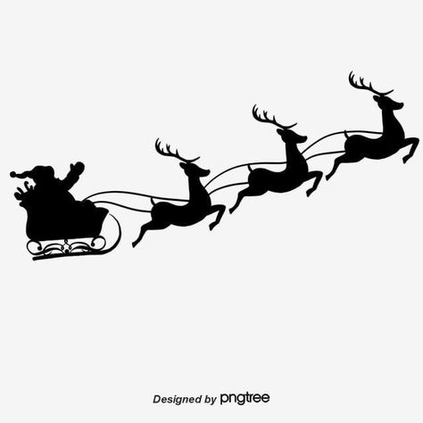 Santa Reindeer Silhouette, My Downloads, Raindeer Drawing Silhouette, Santa Claus Silhouette, Christmas Window Silhouettes, Christmas Silhouette Templates, Christmas Silhouette Images, Santa Claus Sketch, Christmas Sketch Ideas