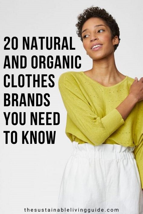 Discover these natural and organic clothing brands to help you in your journey to living a more sustainable life. Find out which types of materials are best for warm summers or cold winters. Choose from vegan-friendly options such as hemp, organic cotton, lyocell and much more. Organic Cotton Womens Clothing, Natural Fibre Clothing, 100% Cotton Clothes, Natural Fiber Clothing For Women, 100% Organic Cotton Clothing, Organic Style Clothing, Organic Clothes Women, Organic Womens Clothing, Clean List