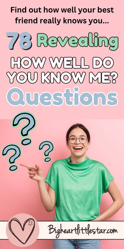 TEEN GIRL POINTING AT QUESTION MARKS. Quiz Your Friends Questions, How Knows Me Best Quiz, How Well Do You Know Me Best Friend Quiz, Do You Know Your Best Friend Quiz, How Well Do You Know Me Questions Friends, Quiz Questions For Friends, Birthday Quiz Questions, Quizzes To Do With Friends, Bestie Quiz Questions