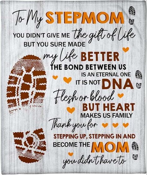 Personalized To Stepmom Foot Print Fleece Blanket Gift For Stepmom Check more at https://fleezygifts.com/product/personalized-to-stepmom-foot-print-fleece-blanket/ Step Mom Gifts, Foot Print, Website Page, Step Mother, Trending Svg, Mom Svg, Top Trending, Blanket Gift, Design Program