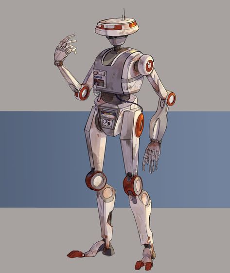 Star Wars Medical Droid, Star Wars Droids Concept Art, Pixel Robot, D&d Star Wars, Robot Design Sketch, Star Wars Species, Star Wars Characters Pictures, Star Wars Droids, Retro Robot