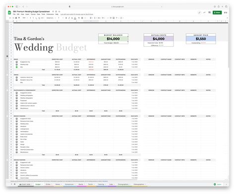 Wedding Spreadsheet Templates, Wedding Budget Spreadsheet Excel, Free Wedding Budget Spreadsheet, Engagement Party Budget, Wedding Spreadsheet, Wedding Planning Spreadsheet, Party Budget, Wedding Budget Spreadsheet, Wedding Budget Template