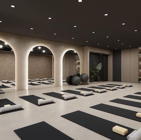 | Halcyon Studios - SoHo | One thing you will never hear a local say here is, “There are enough yoga studios in Tampa.” An ancient and… | Instagram High End Yoga Studio, Gym Wood Design, Boho Fitness Studio, Black And White Yoga Aesthetic, Modern Pilates Studio, Aesthetic Yoga Studio, Fitness Studio Design Ideas, Pilates Studio Aesthetic, Pilates Studio Logo