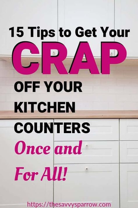 How to Declutter Kitchen Counters Quickly How To Declutter Kitchen Countertops, How To Organize Your Kitchen, Kitchen Declutter Organizing Ideas, Declutter Kitchen Countertops, Utensils Organization Ideas, Declutter Plan, Effective Spaces, Minimalist Declutter, House Declutter