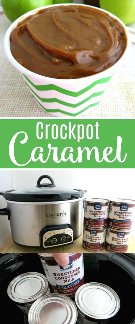 Crock Pot Caramel, Crockpot Caramel, Dip For Apples, Caramel Pie, Crockpot Candy, Caramel Recipe, Crock Pot Desserts, Caramel Desserts, Caramel Recipes