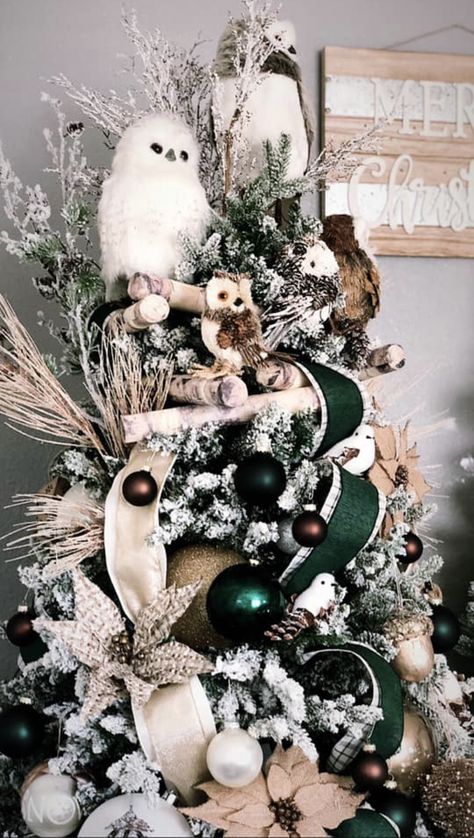 Forest Green And White Christmas Decor, Dark Green And White Christmas Tree, Winter Forest Christmas Tree, Green Themed Christmas Tree, Christmas Tree Ideas Color Schemes, Christmas Trees 2023, Emerald Green Christmas Decor, Green And Gold Christmas Tree, Christmas Tree Color Schemes