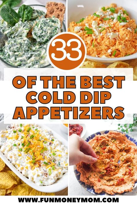 These easy Cold Dip Recipes are some of our favorite flavor-packed dipping creations ever! From rich and creamy to bold and spicy, these delicious dips are perfect for parties, charcuterie boards, or simple afternoon snacking. Easy Cold Dip Recipes, Appetizer Dips Cold, Warm Dip Recipes, Cold Party Appetizers, Appetizer Recipes Cold, Vegetable Dip Recipe, Dip Recipes Crockpot, Cold Dip, Cold Dip Recipes