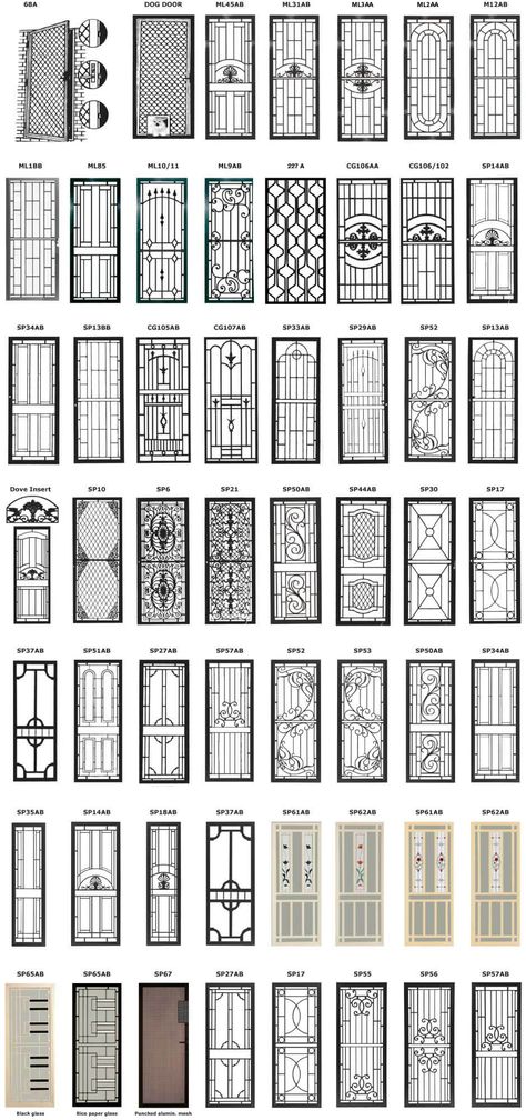 Beautiful Window Grill Design Ideas For Attractive Look - Engineering Discoveries Grills Design, Security Door Design, Iron Window Grill, Iron Security Doors, Modern Window Grill, Home Window Grill Design, Porte In Ferro, Window Grill Design Modern, Grill Gate