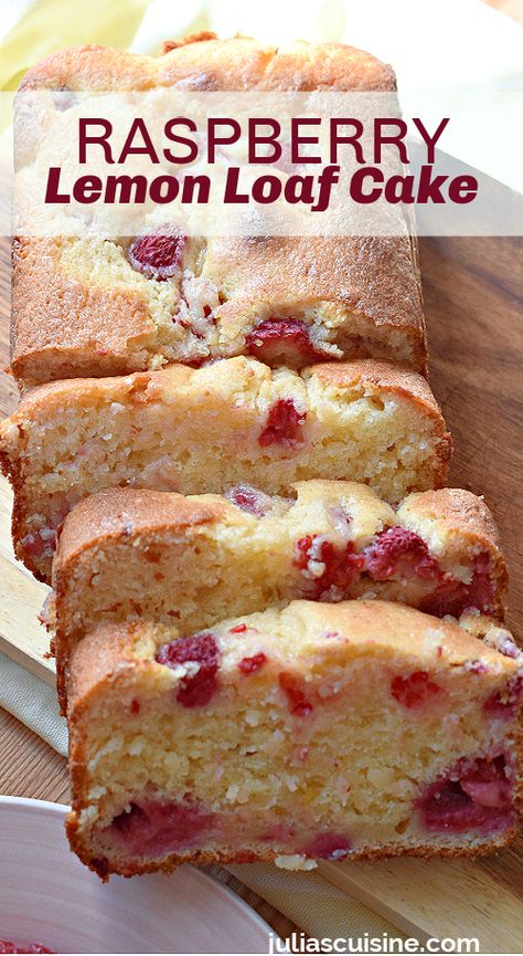 Raspberry Lemon Loaf Cake Raspberry Lemon Loaf, Raspberry Bread, Mothers Day Desserts, Lemon Loaf Cake, Raspberry Desserts, Sweet Temptation, Raspberry Recipes, Lemon Loaf, Bread Recipes Sweet