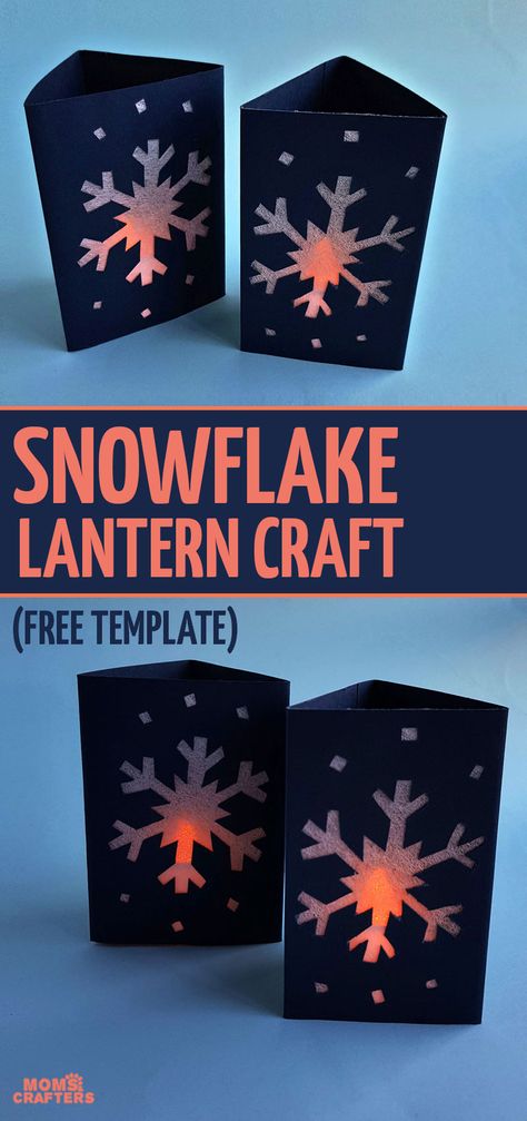 Winter Paper Crafts, January Craft, Easy Winter Crafts, Easy Crafts For Teens, January Crafts, Lantern Craft, December Crafts, Snowflake Craft, Winter Crafts For Kids