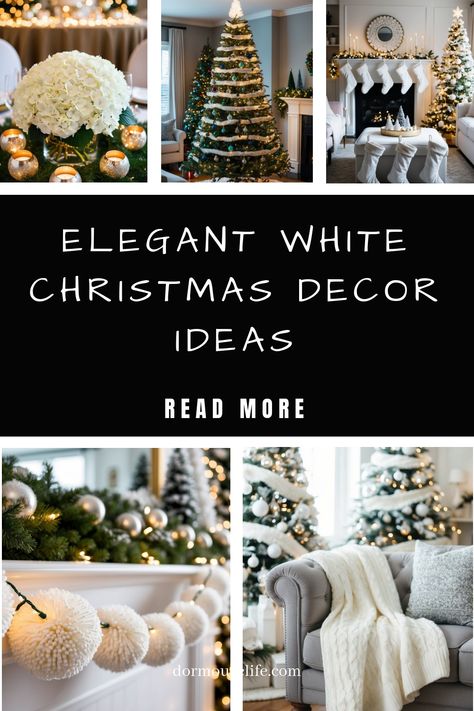 Transform your home into a winter wonderland with elegant white Christmas decor. Embrace the simplicity and beauty of snowy whites that radiate a sense of peace and serenity. Create a cozy ambiance with twinkling lights, fluffy faux fur throws, and shimmering ornaments. Let the magic of the season fill every corner of your space as you celebrate in style. Whether you prefer a modern minimalist look or a classic snowy scene, white Christmas decor is timeless and sophisticated. Christmas Decor Winter Wonderland, White Christmas Decor Ideas, Elegant Holiday Decor, Faux Fur Tree Skirt, Snow House, Snowy Scene, Christmas Cozy, Winter Whites, Christmas Organization