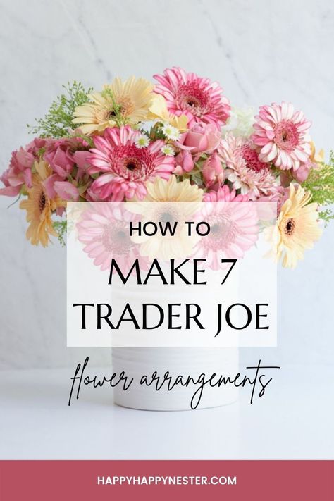 trader joe's flower arrangements Unique Bouquets, Table Flower Arrangements, Spring Flower Arrangements, Flower Arrangement Designs, Spring Floral Arrangements, Fall Flower Arrangements, Slowly But Surely, Diy Arrangements, Creative Flower Arrangements