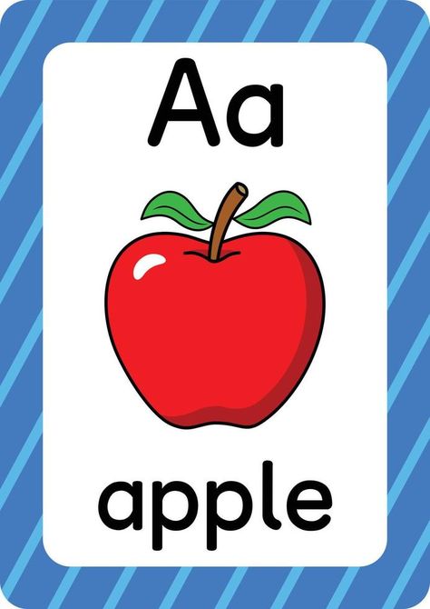 Abc Flashcards Printable, A Flashcard, Apple Cartoon, Apple Letters, Free Alphabet Printables, Apple Alphabet, Alphabet Flash Cards Printable, Letter Flashcards, Letter Worksheets For Preschool