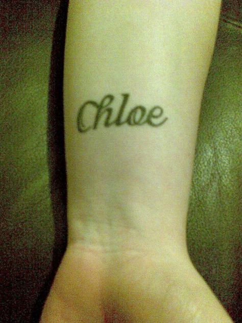 Chloe tattoo Chloe Tattoo, Chloe Name, Plumeria Tattoo, Tattoo On Wrist, Name Tattoos On Wrist, Cool Wrist Tattoos, Flower Wrist Tattoos, Wrist Tattoos For Guys, Small Wrist Tattoos