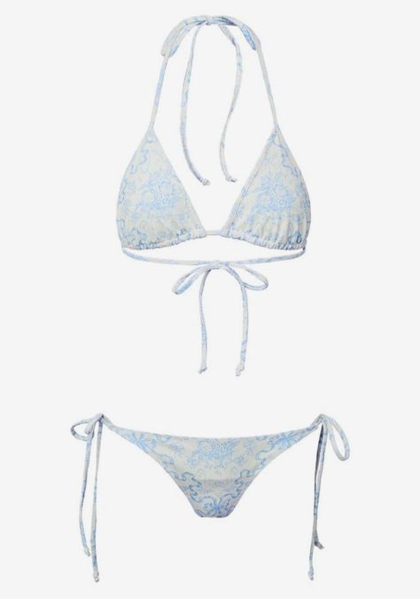 Blue Bathing Suits, Outfits Bikinis, Swimsuit Inspo, Pretty Bikinis, Summer Bathing Suits, Bow Print, Cute Bathing Suits, Luxury Dresses, Fire Fits